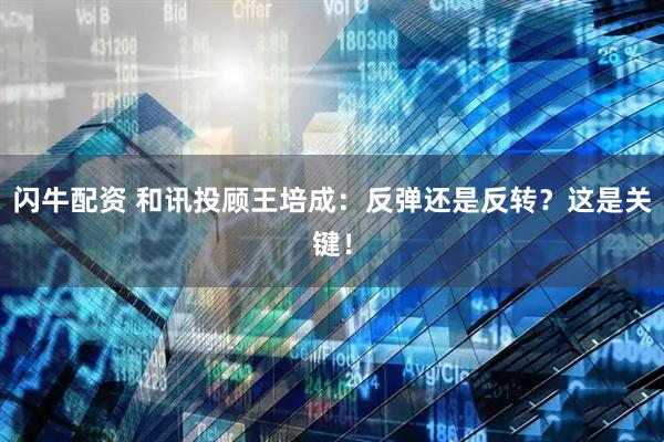 闪牛配资 和讯投顾王培成：反弹还是反转？这是关键！